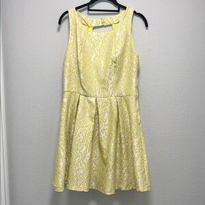 GB Girls Neon Yellow Leopard Dress Size Large